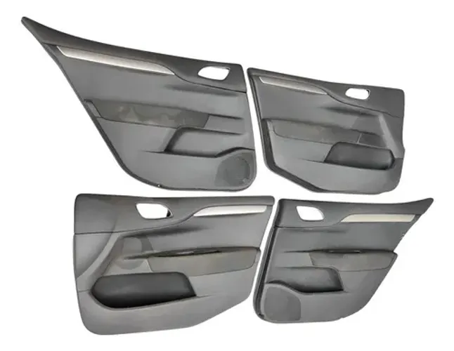 Jogo De Forro Porta Citroen C4 Lounge 2017 A 2021 Preto