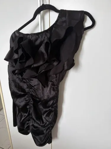 Vestido festa preto cetim