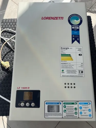 Aquecedor a Gás Lorenzetti LZ 1600 D 15L 220v- Para Reparo/Peças
