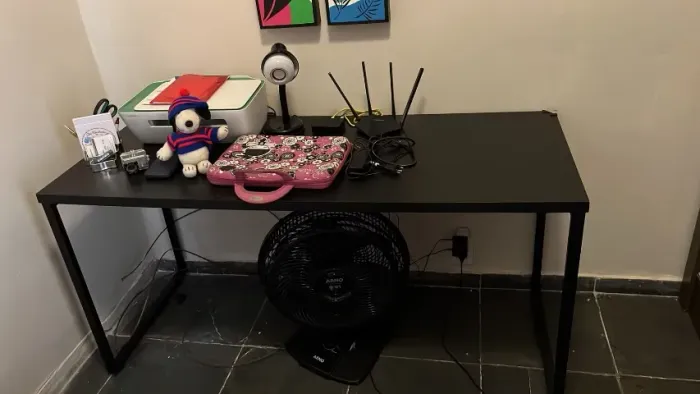 Mesa Industrial 150cm Preto Onix