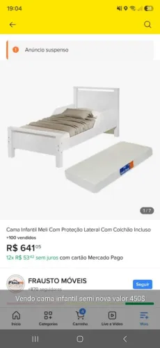 Cama infantil bem conservado