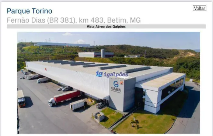 Galpão com 15653 m² no - Distrito Industrial Jardim Piemont Sul - Betim/MG