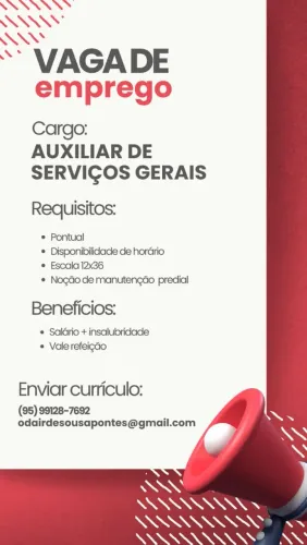 CONTRATA-SE AUX. SERVIÇOS GERAIS