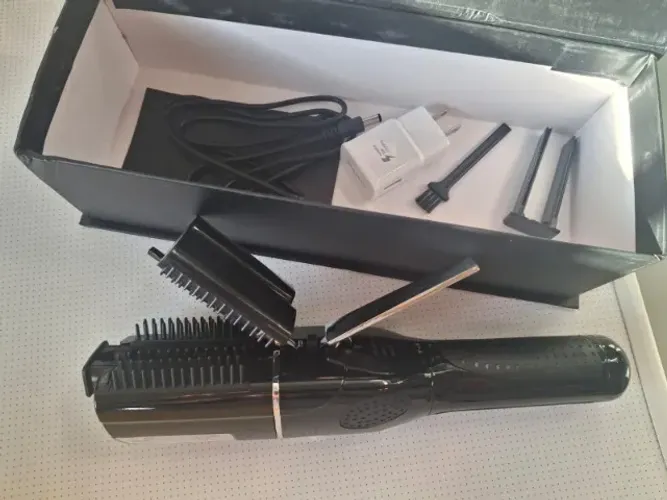 Aparador De Pontas Duplas Cortador De Cabelo Sem Fio Cor Preto
