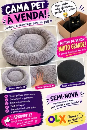 Cama pet semi- nova grande