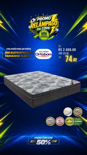 Colchão molas viúva 1.28M