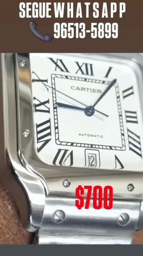 Relógio CARTIER SANTOS AUTOMÁTICO MOSTRADOR BRANCO