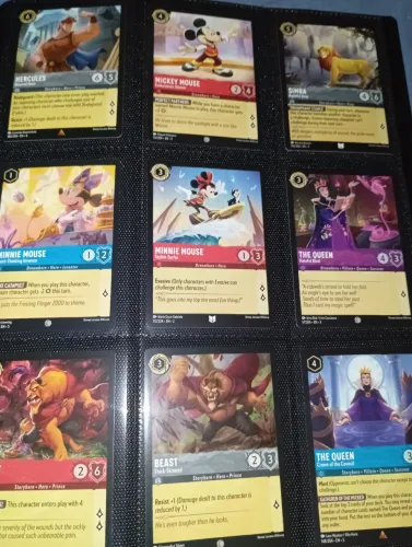 10 Cartas Disney Lorcana Originais em Perfeito Estado