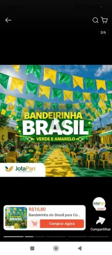 Bandeirola do BRASIL 10 MT 5.00