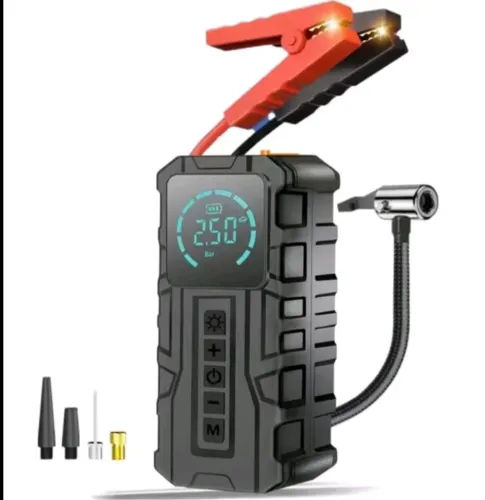 Auxiliador de partida + powerbank + compressor para pneus + lanterna... lançamento 2026 !