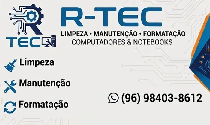 Manutenção, limpeza e formatação.