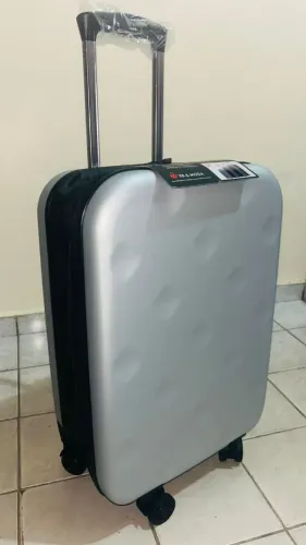 Mala / Frasqueira de Viagem XK & MODA Prata e Preta (Nova com Etiqueta!)