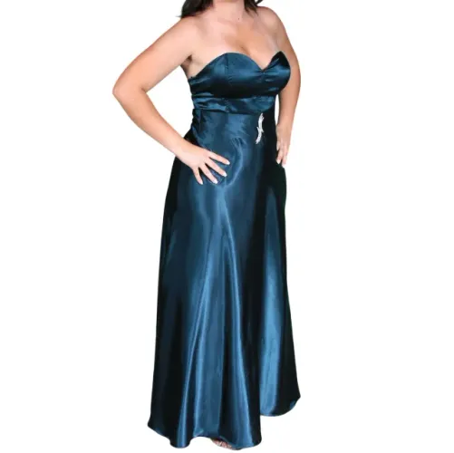 Vestido Padrina Longo Festa Formatura Madrinha Verde Escuro Tamanho M + Echarpe