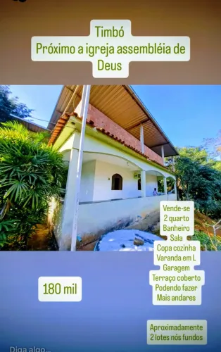 Vendo casa no Timbó 
