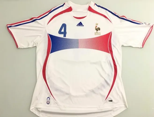 Camisa França Away (4#Vieira) FIFA WORLD CUP 2006! Official De Época!
