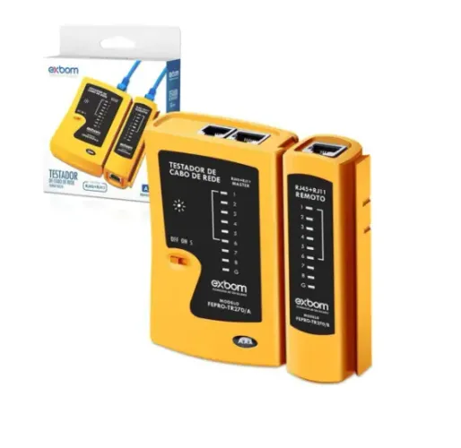 Testador de cabo RJ45 E RJ11 Exbom (Entrego)