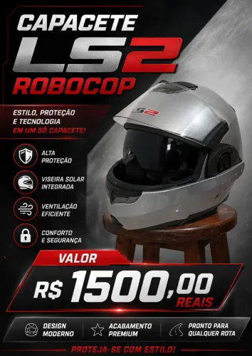 Capacete LS 2 "Robocop" Nº 56