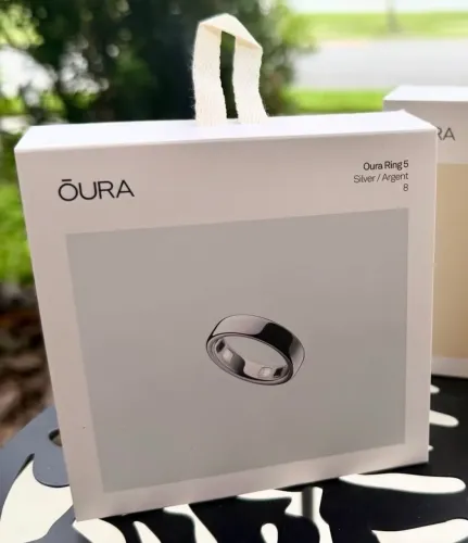Oura Ring 5 - Silver - Tamanho 8 - pronta entrega
