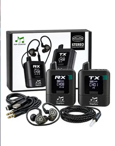 Transmissor e receptor de palco monitor sem fio
