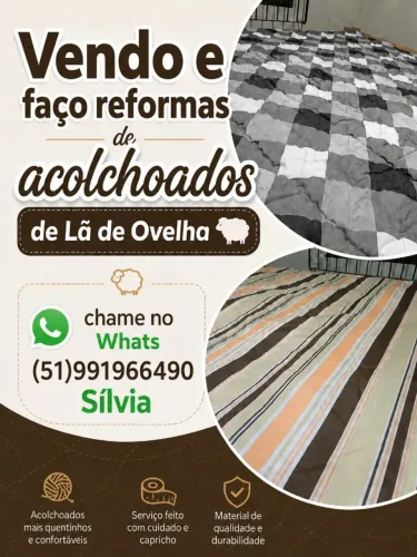 Acolchoados de lã de ovelhas