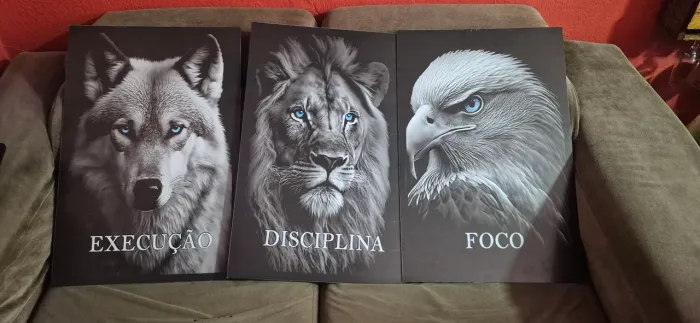 3 Quadros decorativos motivacionais novos..