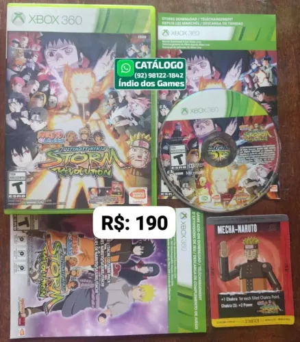Naruto Ultimate Ninja Storm Revolution + Carta = R$: 190<br>R$: 190