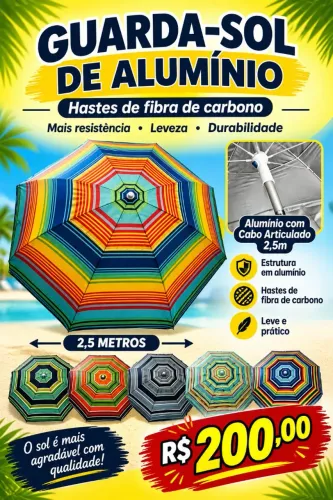 Guarda Sol de alumínio 2.5 metros