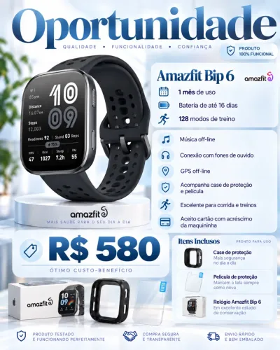 Smartwatch Amazfit Bip 6