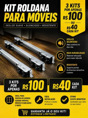Roldanas para móveis e eletrodomésticos