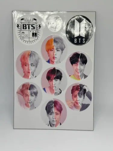 Cartela de adesivos | BTS