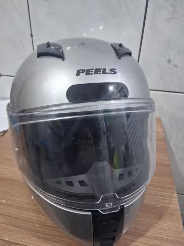 Capacete Pells icon classic cinza