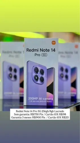 Redmi Note 14 Pro 5G 256gb Lacrado