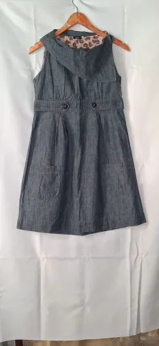 Vestido jeans curto, marca Oh Boy! Tam P