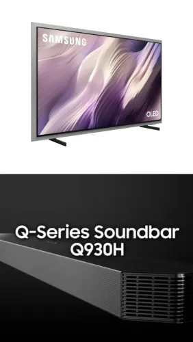 Smart TV 65" Samsung OLED S95H 4K + Soundbar HW-Q930H 9.1.4 - 2026 - NOVAS/LACRADAS