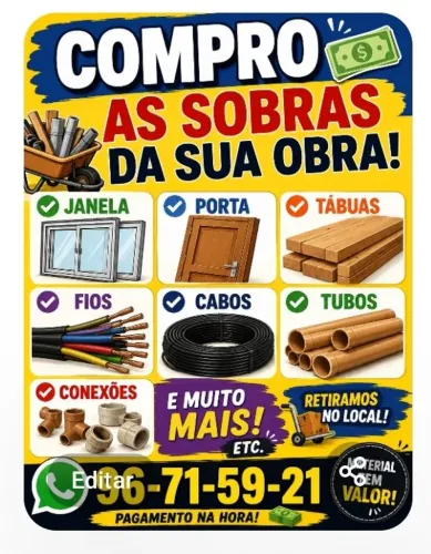 Sobrou material de construção me ligue