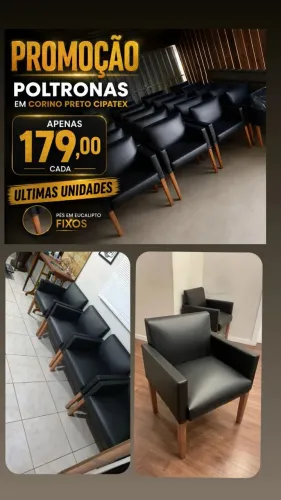 Poltronas em corino cipatex preto original
