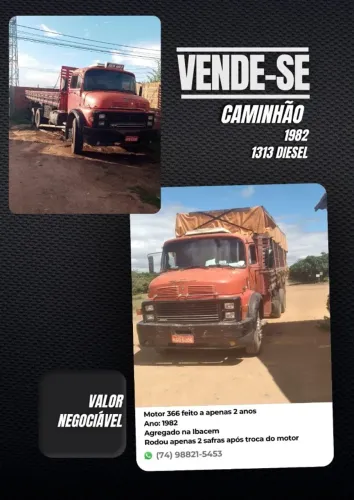 Caminhão 1313 diesel (já agregado)