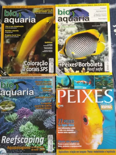 Kit 04 revistas de Aquarismo Aquários peixes 