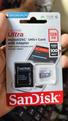 Cartão de memória de 128GB sandisk