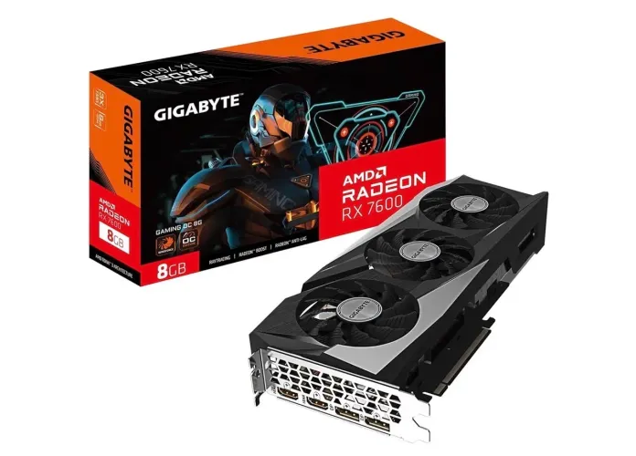 Placa de Video Gigabyte RX 7600, 8gb, GDDR6 | Gaming OC, GV-R76GAMING-OC-8GD