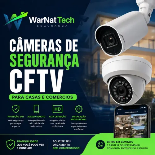 Câmeras de Segurança CFTV com Acesso pelo Celular | Casas e Comércios