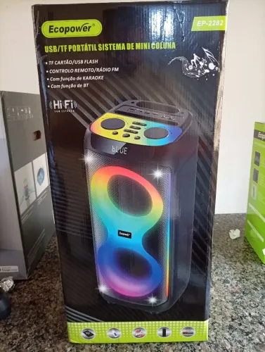 Caixa de som portátil ecopower bluetooth