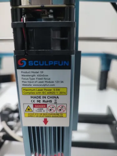 Máquina Laser SCULPFUN S9 + Rolo para Copos e Acessórios - Completa!