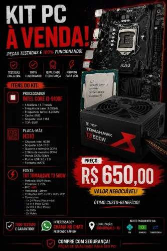 Vendo kit usado Pc