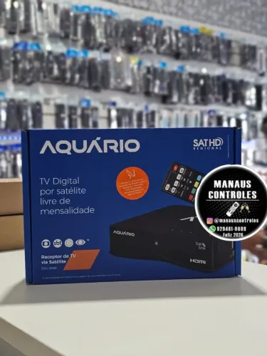 Receptor Tv Via Satélite Sat Hd Banda Ku Aquário Dth9000