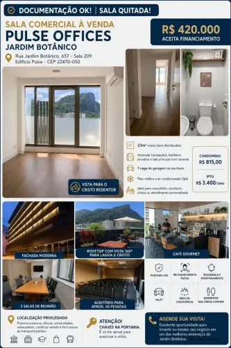 sala comercial no Jardim Botânico - Rio de Janeiro - RJ
