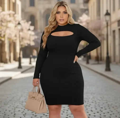Vestido Feminino Manga Longa