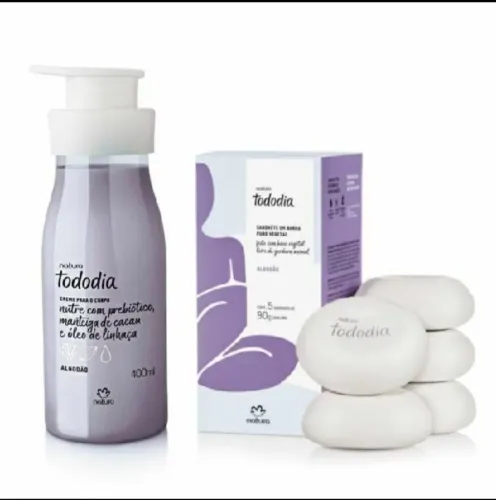 Kit Natura Tododia Algodão hidratante corporal com sabonete
