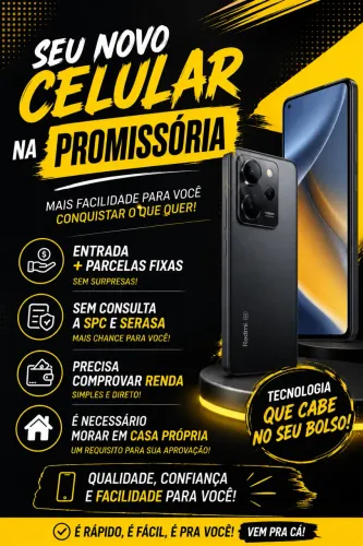 Celular parcelado no boleto. Leia a descrição