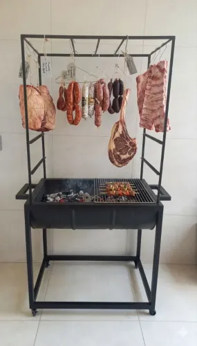 Churrasqueira para grandes e pequenos eventos para usar várias maneiras fácil manuseio